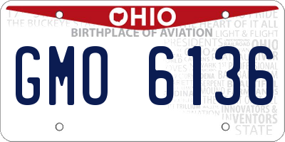 OH license plate GMO6136