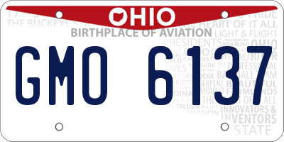 OH license plate GMO6137