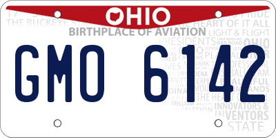 OH license plate GMO6142