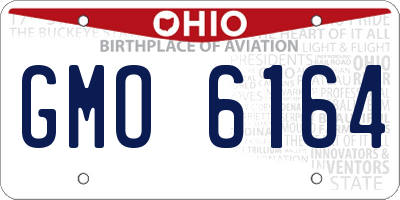 OH license plate GMO6164
