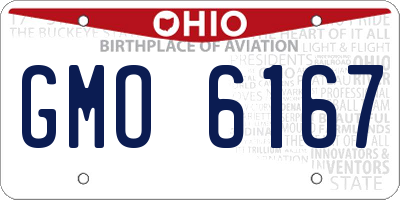 OH license plate GMO6167