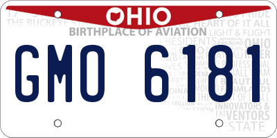 OH license plate GMO6181