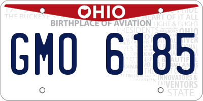 OH license plate GMO6185