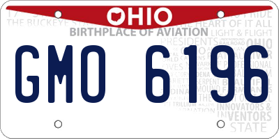 OH license plate GMO6196