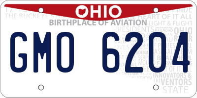 OH license plate GMO6204