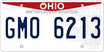 OH license plate GMO6213