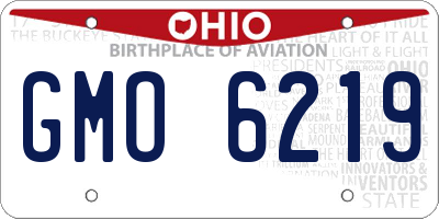 OH license plate GMO6219