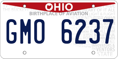 OH license plate GMO6237