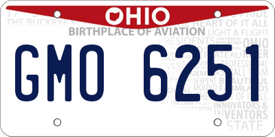 OH license plate GMO6251