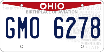 OH license plate GMO6278