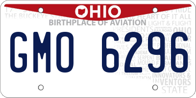 OH license plate GMO6296