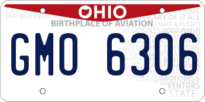 OH license plate GMO6306