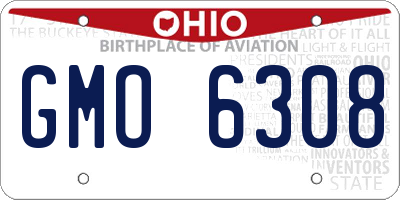 OH license plate GMO6308