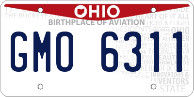 OH license plate GMO6311