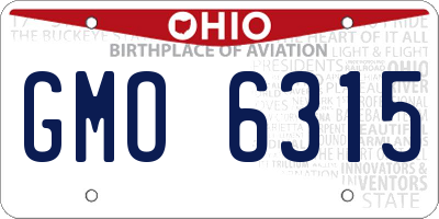 OH license plate GMO6315