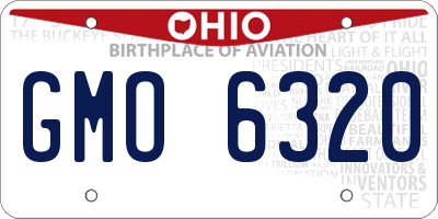 OH license plate GMO6320