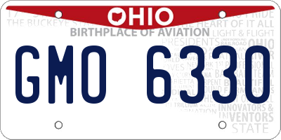 OH license plate GMO6330