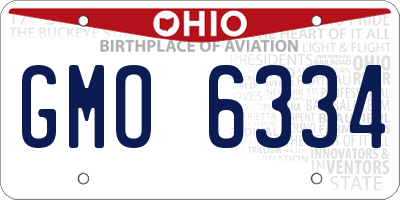 OH license plate GMO6334