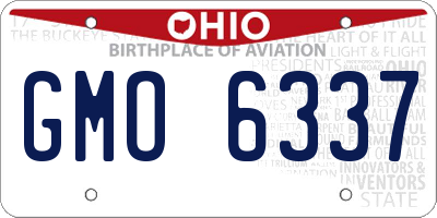 OH license plate GMO6337