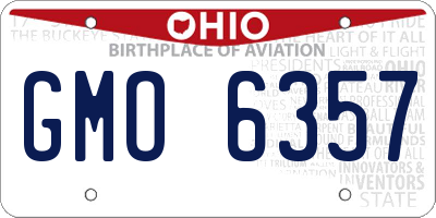 OH license plate GMO6357