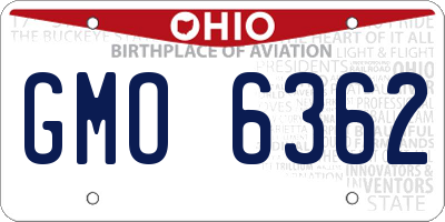 OH license plate GMO6362
