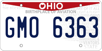 OH license plate GMO6363
