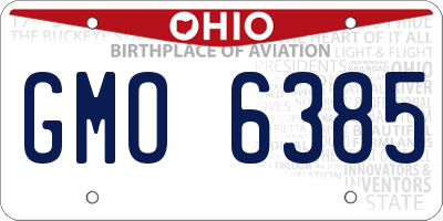 OH license plate GMO6385