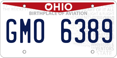 OH license plate GMO6389