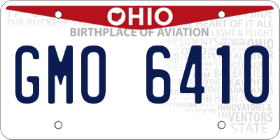 OH license plate GMO6410