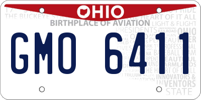 OH license plate GMO6411