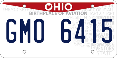 OH license plate GMO6415