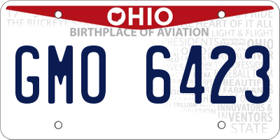OH license plate GMO6423