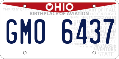 OH license plate GMO6437