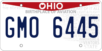 OH license plate GMO6445