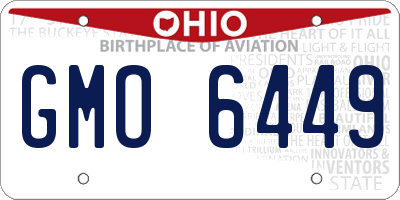 OH license plate GMO6449