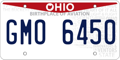 OH license plate GMO6450