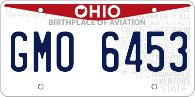 OH license plate GMO6453