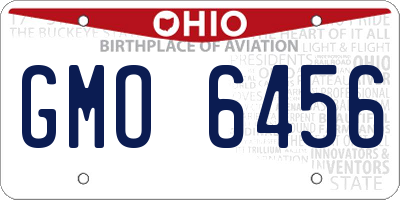 OH license plate GMO6456