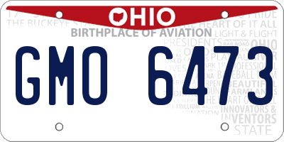 OH license plate GMO6473