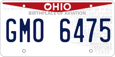 OH license plate GMO6475