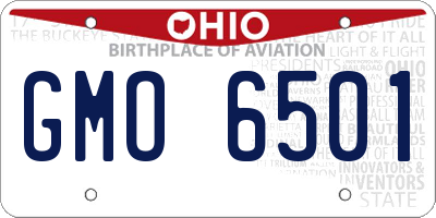 OH license plate GMO6501