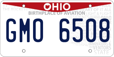 OH license plate GMO6508