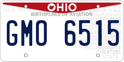OH license plate GMO6515
