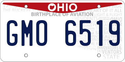 OH license plate GMO6519