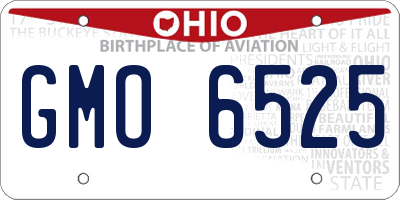 OH license plate GMO6525
