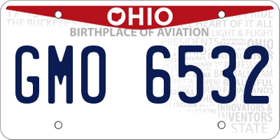 OH license plate GMO6532