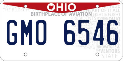 OH license plate GMO6546