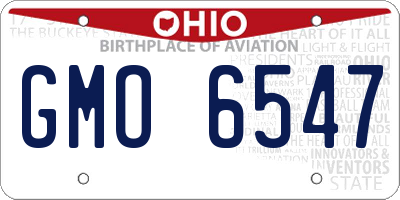OH license plate GMO6547