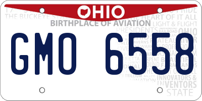 OH license plate GMO6558