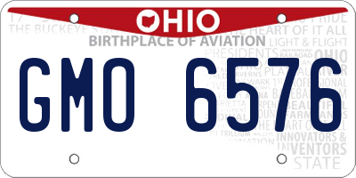 OH license plate GMO6576